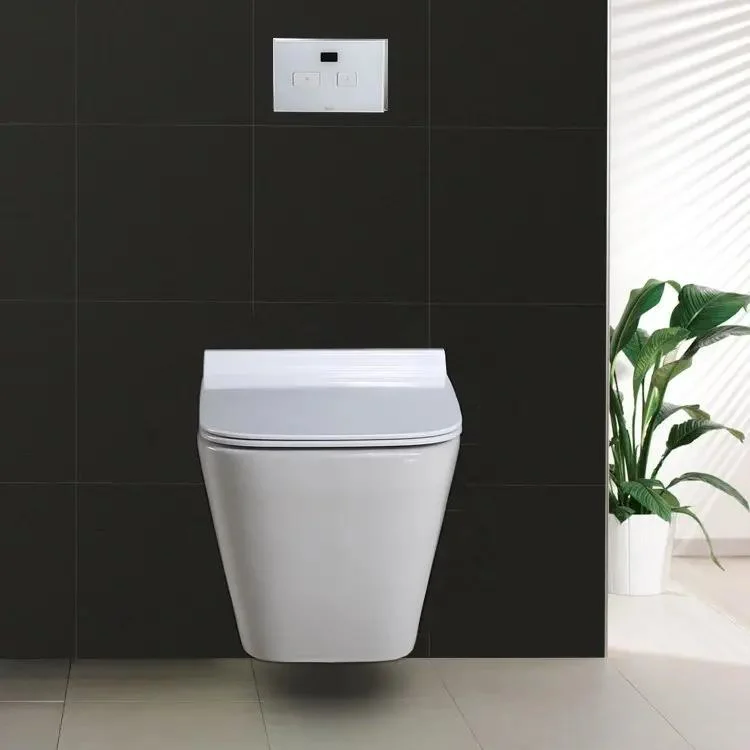 Luxury Sanitary Ware Wash Down Ceramic Rimless Wall Mount Toilets Bathroom Wc Sanitary Ware Wall-Hung Toilet Wc Bathroom Toilet