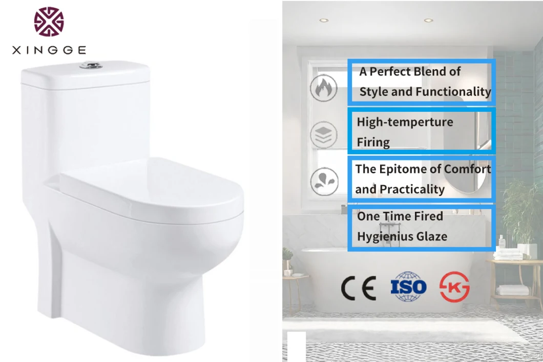 Bathroom Wc Sanitary Building Material High Quality European Rimless Flushing Soft Seat Cover Floor Mounted Toilet