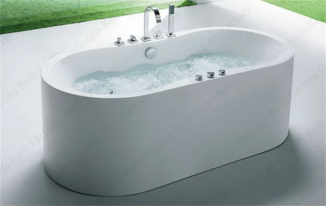 Greengoods Sanitary Ware Sample Customization Freestanding Hot Jet SPA Tub Badewanne 1700mm