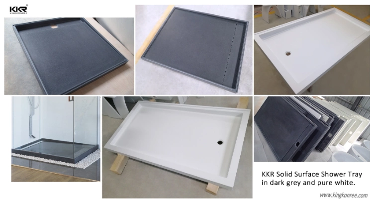 Custom Size Stone Resin Solid Surface Shower Tray