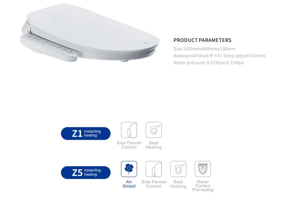 Automatic Intelligent Heated &amp; Bidet Toilet Seat with Sanitary Wares