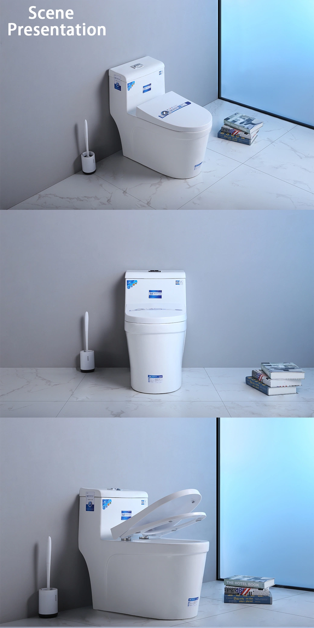 Self-Clean Nano Water Closet One-Piece Sanitary Ware Wc Siphonic Bathroom Toilet