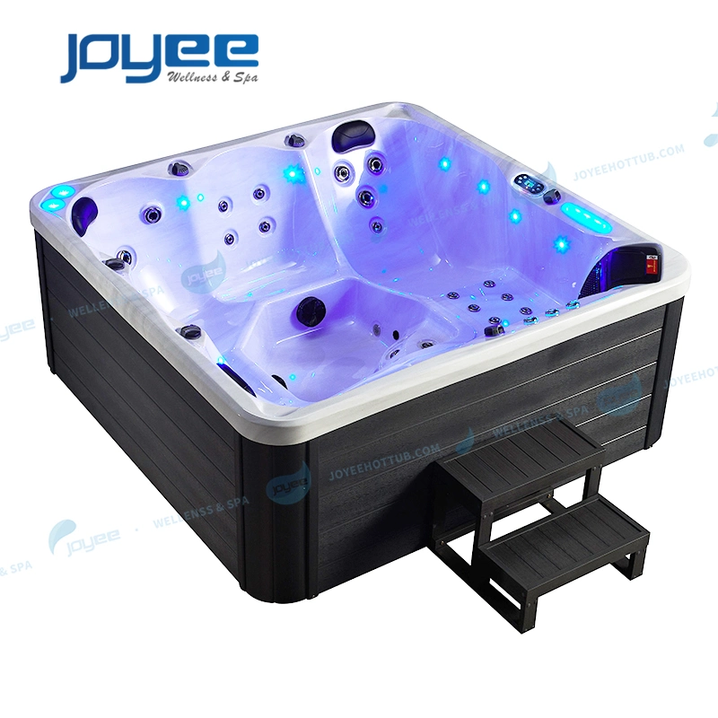 Joyee Massage Jet Whirlpool Hot Acrylic Bath Tub with Pillows