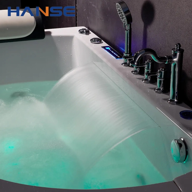 Wholesale Cheap Air Jet Massage Bath Tub Hotel Acrylic Double Massage Bathtub with Shower