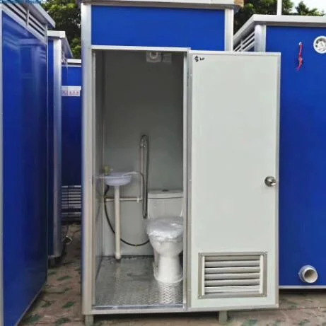 Prefab Mobile Toilet Quick Built Metal High Strength Easy Assembal Residential Steel Portable Toilets