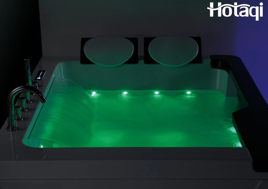 Hotaqi Foshan Factory Supply Acrylic Bathroom SPA Tub Whirlpool Waterfall Massage Bathtub