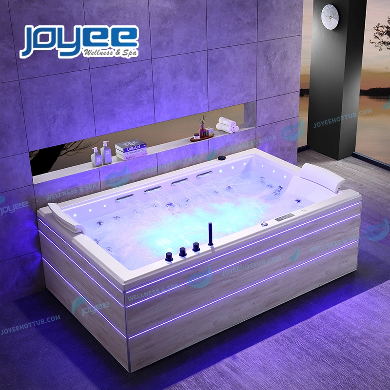 Joyee Large Size Bathtub Pure Acrylic Hot Tub Indoor 2 4 People Massage Bath