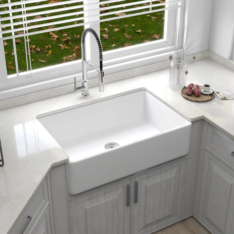 Easy Clean Ovs Ceramic Farmhouse Kitchen Sink Hot Sale Products with Cupc Standard