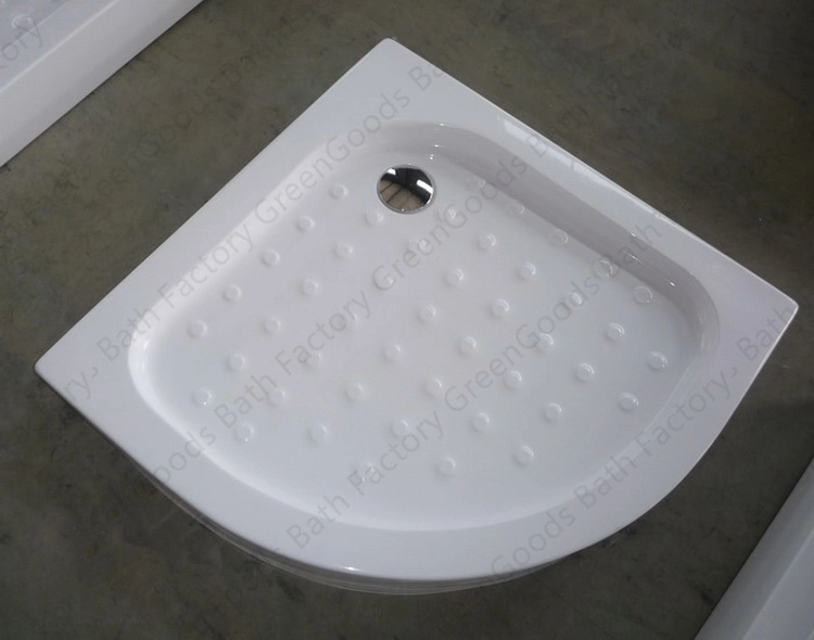 CE Wholesale Acrylic Custom Pan Bath Customized Irregular White Resin Shower Trays