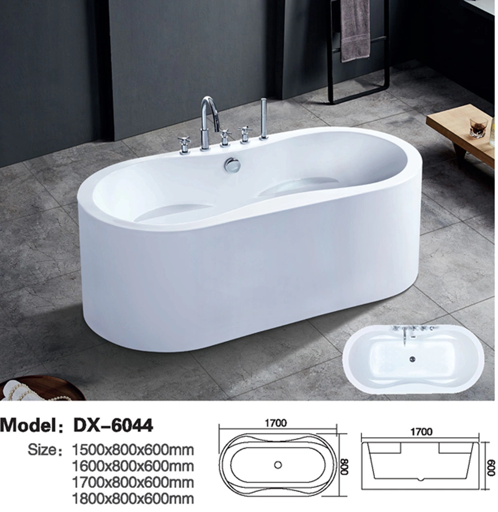 Best Prices Independent Resin Bathtub with Shower Mixer Dx6044