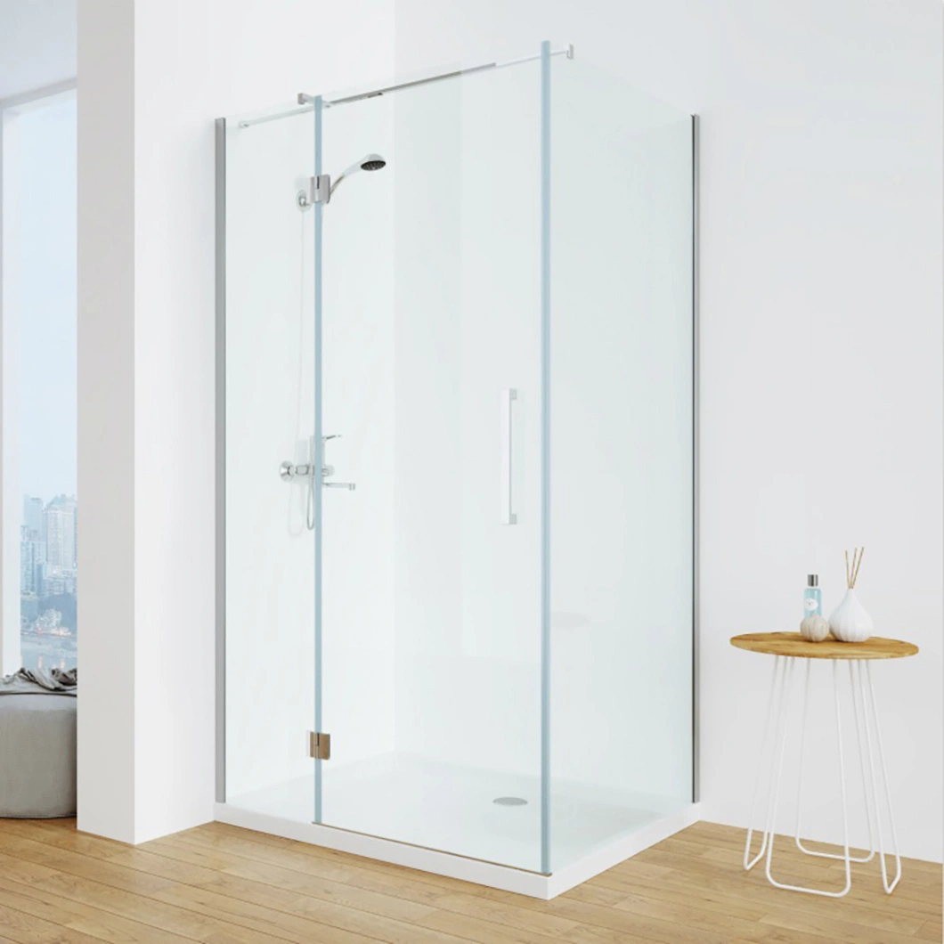 Qian Yan Frameless Hinged Shower Room China Luxurious Curved Pivot Shower Room Manufacturing Wholesale Top Quality 304 Material Luxury Marble Shower