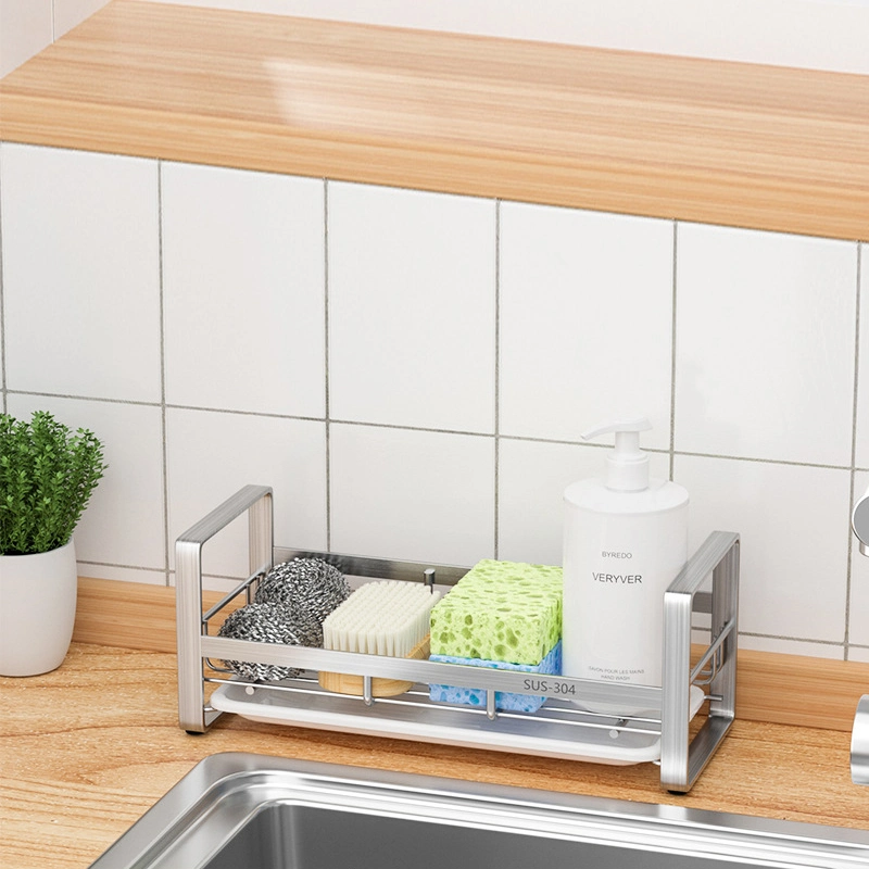 New Design Kitchen Sink Sponge Organizer Sponge Holder and Soap Dispenser