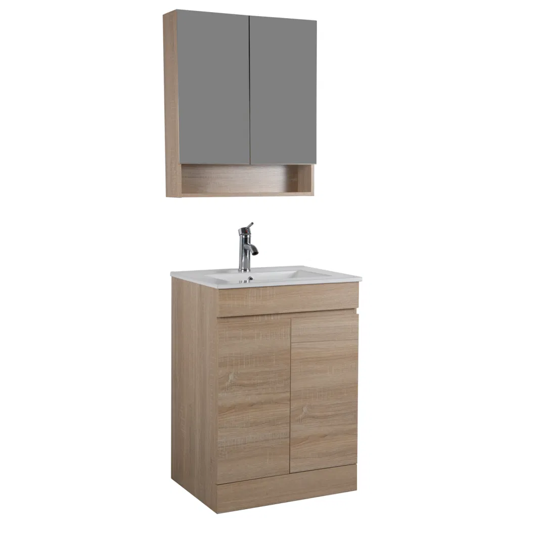Vanities Home Free Standing MDF Melamine Bathroom Furniture with Mirror Cabinet