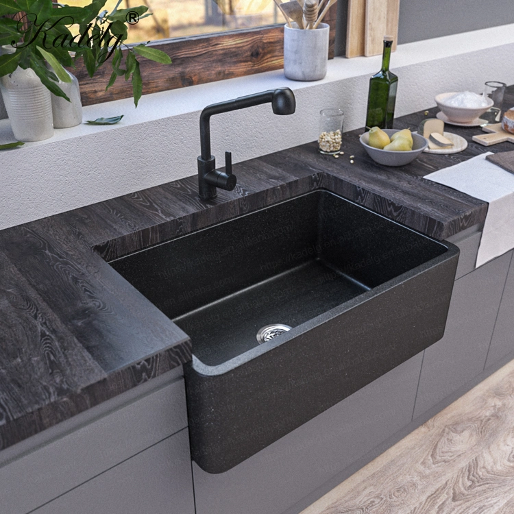 Kadelg New Stylish Nano Single Bowl Marble Sink Handmade RV Kitchen Sink