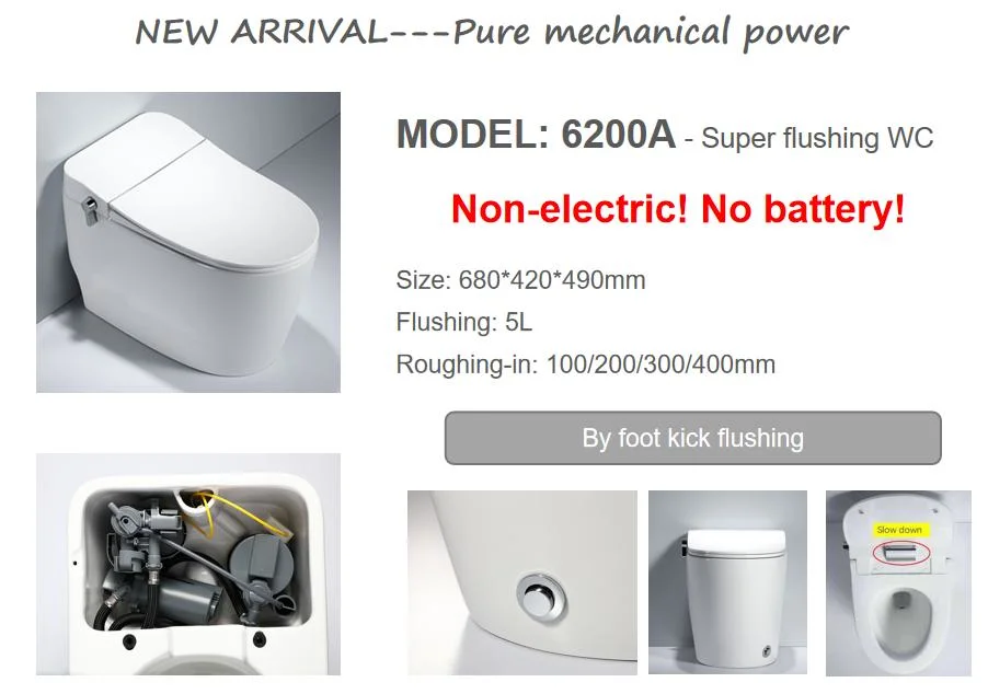 Smart Toilet Bidet with Strong Flushing