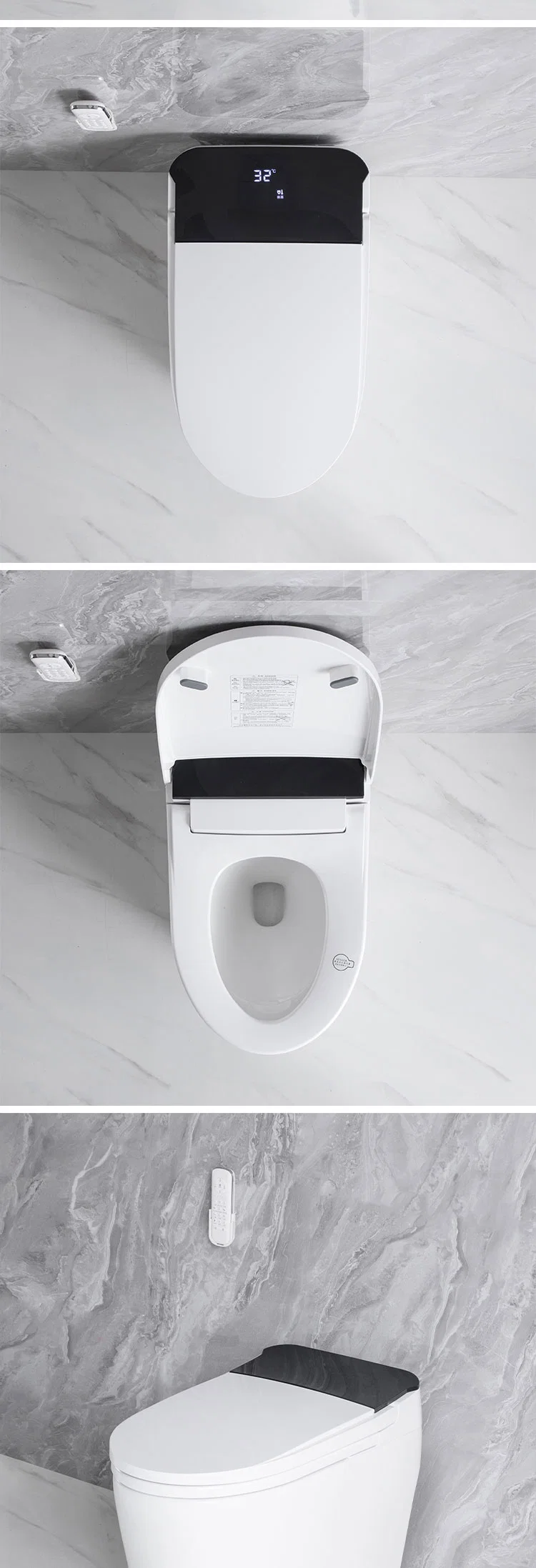 Cupc Kids Mode Automatic Flush Electric Bidet Wc Intelligent Smart Toilet with Remote Control