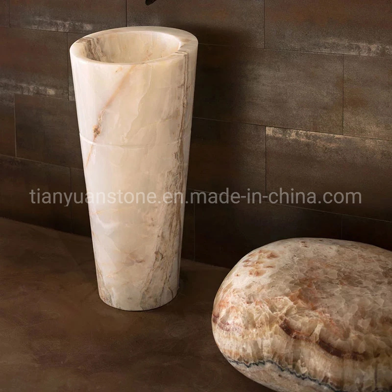 Kitchen/Bathroom/Vanity Natural Stone Beige Marble Washing Basin and Sink