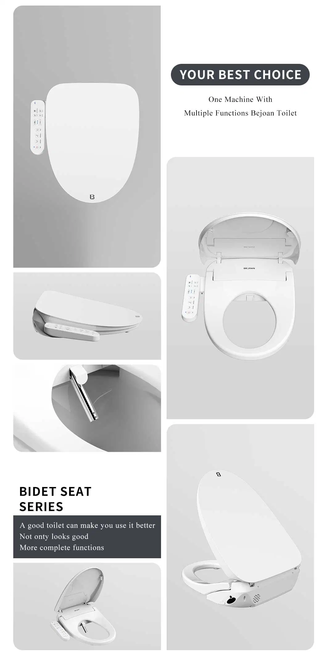 Automatic Intelligent Heated &amp; Bidet Toilet Seat with Sanitary Wares