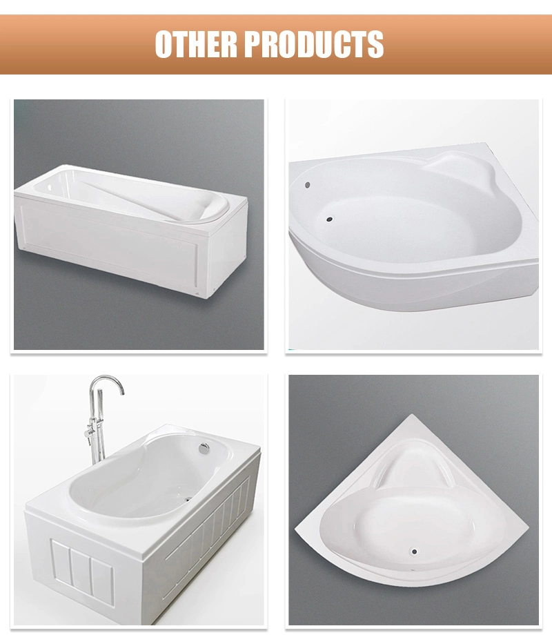 OEM Low Profile Resin Shower Tray for Bathroom Custom Made Bathroom White Artificial Stone Shower Base Trays