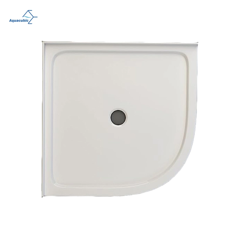Customized Sector Shower Base Pan Bathroom Artificial Stone Corner Shower Tray