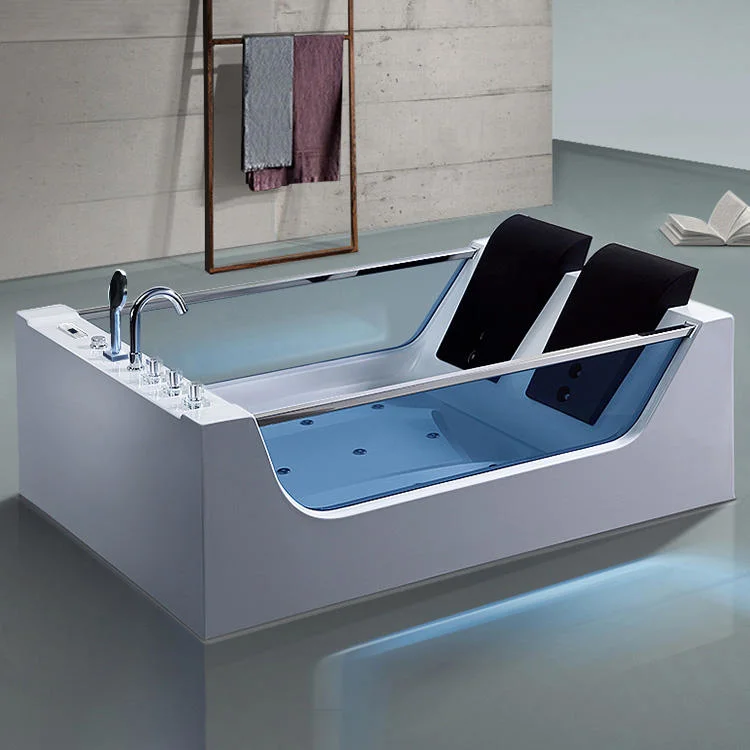 Massage Bath SPA Acrylic Big Bathtub Hotel LED Jet 2 Person Bath Outdoor Hot Tub