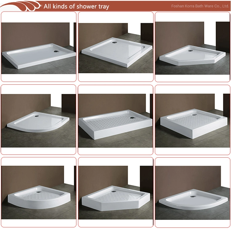 Pure Acrylic Shower Tray / Shower Base with Anti Slipping (T07)