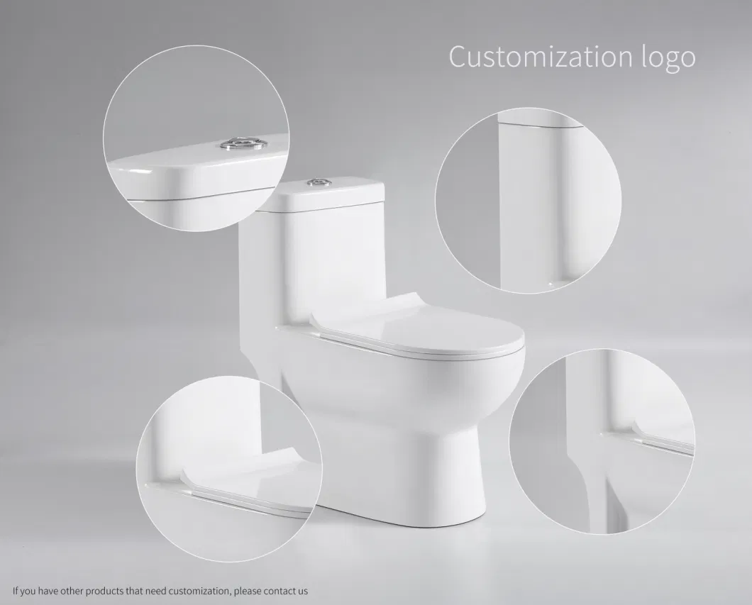 New Super Swirling Flushing Toilet Bowl Elongat Shape Porcelain Bathroom One Piece Wc Toilet