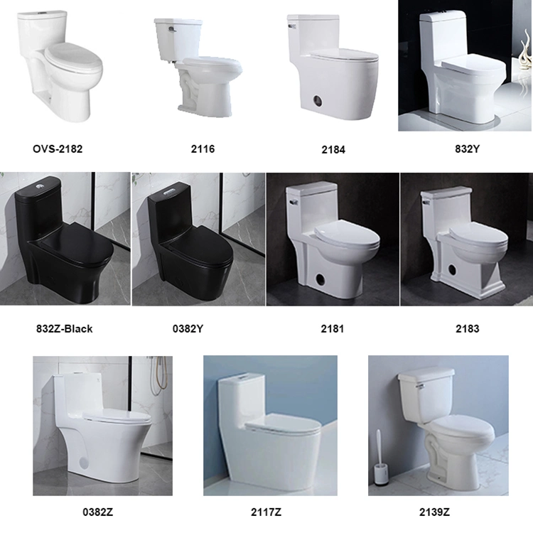 Ovs Cupc American Standard Easy Clean Hotel Bathroom Matt Black Ceramic Dual Flush Syphonic One Piece Toilet