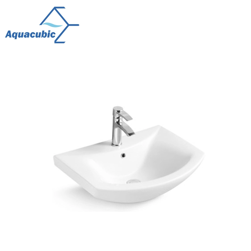 Semi-Counter Bathroom Ceramic Cabinet Basin Hand Washing Sink