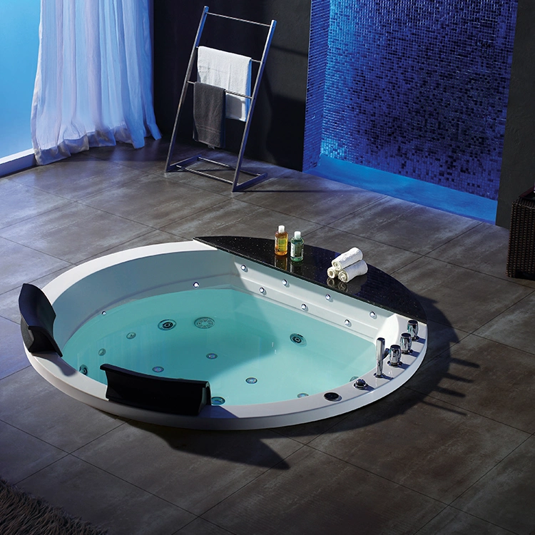 Foshan Hanse Good Price Large Size Drop in Jet Whirlpool Round SPA Freestanding Massage Bathtub