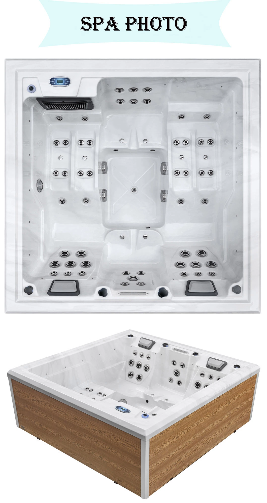 Home Decoration Good Price Acrylic Hydromassage Apron Freestanding Jacuzzi Whirlpool Massage Bathtub SPA Hot Tub