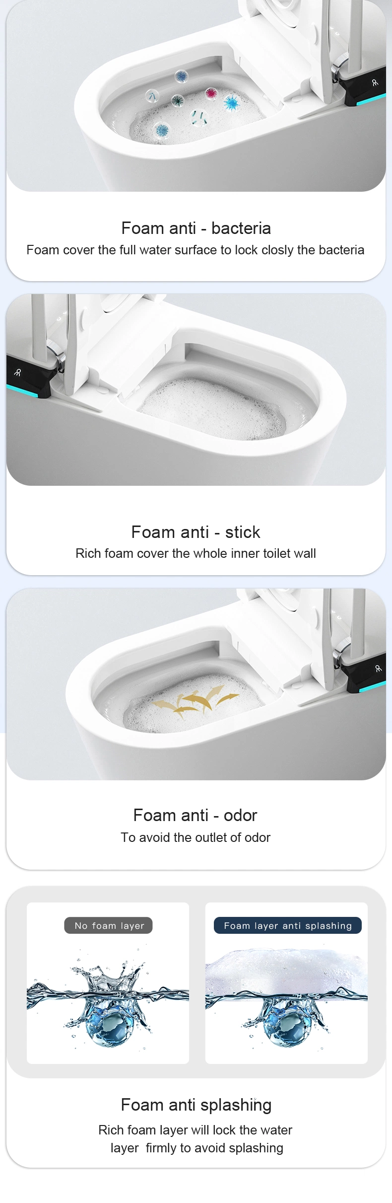 Smart Toilet Siphonic Intelligent Toilet Floor Mounted Toilet