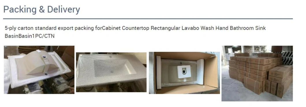 Cabinet Countertop Thin Edge Wash Hand Sanitaryware Basin Bathroom Sink (9060E)