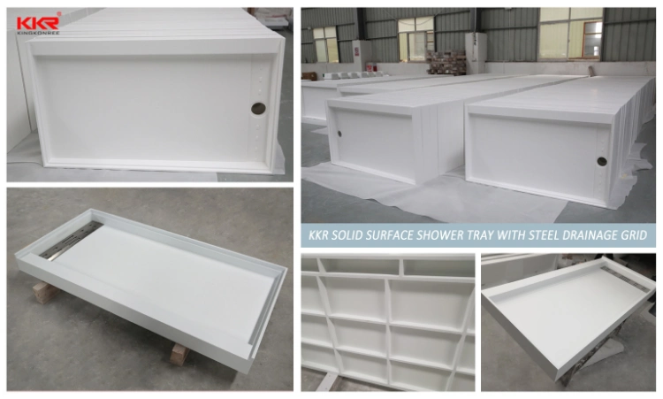 Custom Size Stone Resin Solid Surface Shower Tray