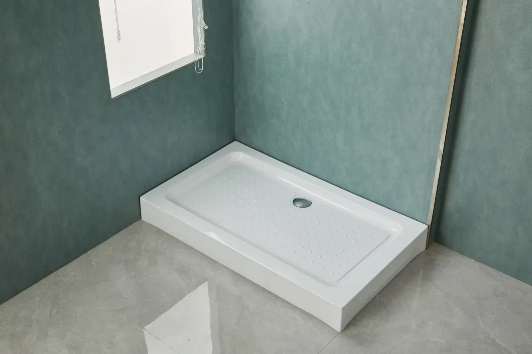 Environmental Rectangular White Acrylic Deep Slim Flat Bath Base/Tray/Pan