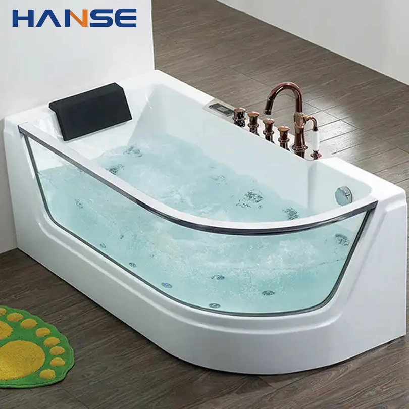 Foshan Hanse Hot Sale Jet Hydro Massage System SPA Whirlpool Bathtub with Pillow