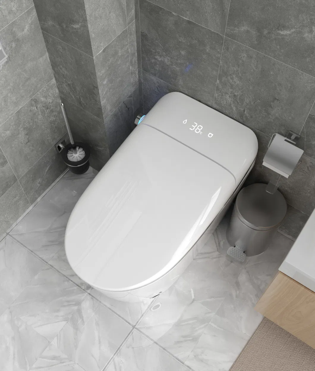 Intelligent Toilet Foot Automatic Sensor Electronic Flush Smart Toilet with Bidet