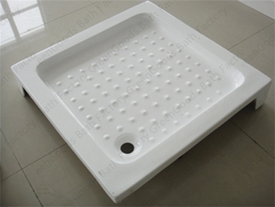 CE Hangzhou Bathroom ABS Acrylic Fiberglass 80X80 Square Shower Tray