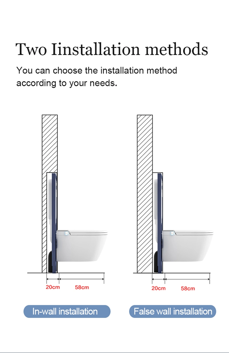 Intelligent Smart Toilet with Automatic Flush, Remote Control, Voice Command, Seat Heating, and Innovative Features for Modern Bathroom Furniture