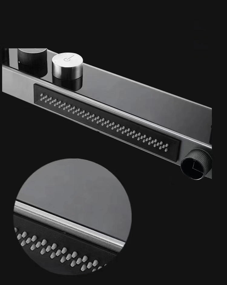 2023 Nano Black Modern Undermount Multifunction Smart Digital 304 Stainless Steel Handmade Farmhouse Single Bowl Waterfall Kitchen Sink