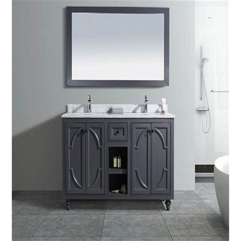 Furniture Modern and Solid Wood Foshan Factory Free Standing Modern Bathroom Cabinets