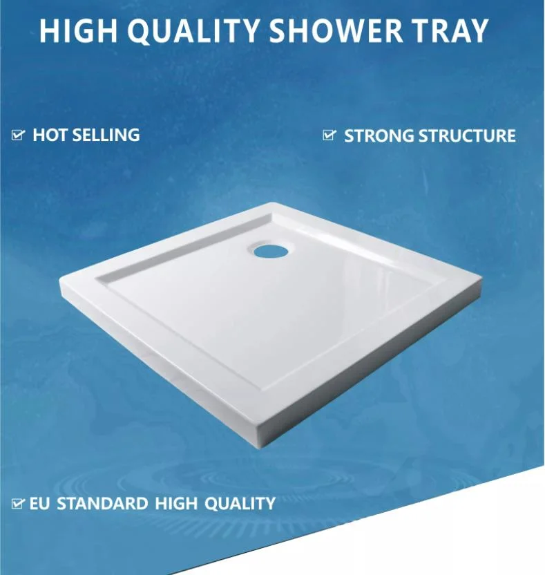 Direct Manufacturer Sanitary Acrylic Resin Solid Shower Base Surface Stone Shower Tray