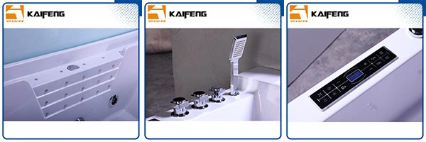 Modern Rectangle Jet Whirlpool Bathtub (KF-624)