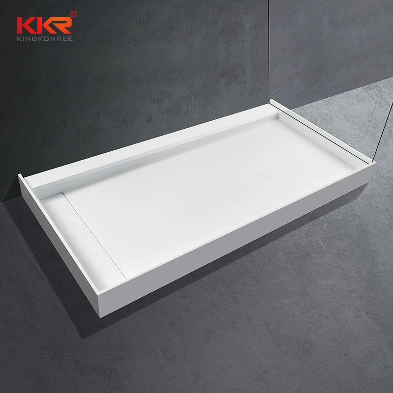 Various Sizes White Resin Bathroom Composite Stone Shower Trays for Project