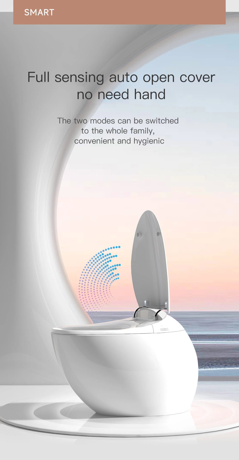 2023 High Quality Ceramic Intelligent Clo Automatic Clean Flushing Electric Toilet Bowl Bathroom Smart Toilet with Bidet