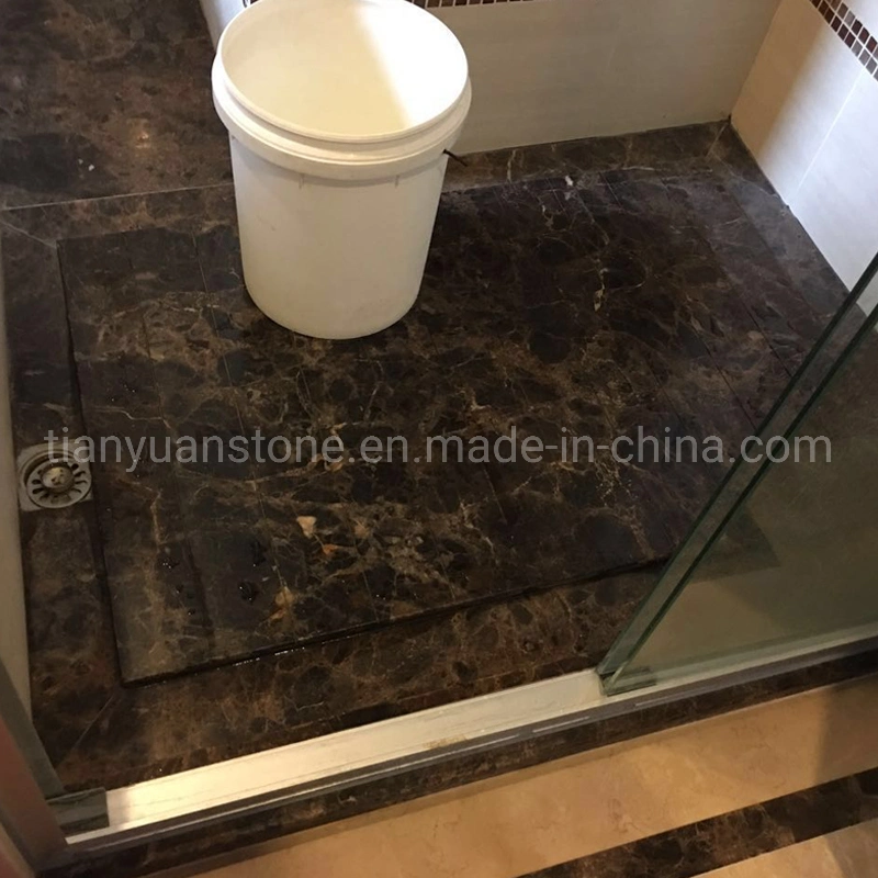 Custom Natural Marble Stone Shower Tray for Bathroom