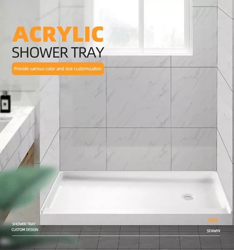 Acrylic Shower Base Trays 40mm Ultra Low Profile Modern Arc Shower Pan Platos De Ducha Square Round Bathroom Base Tray Floor
