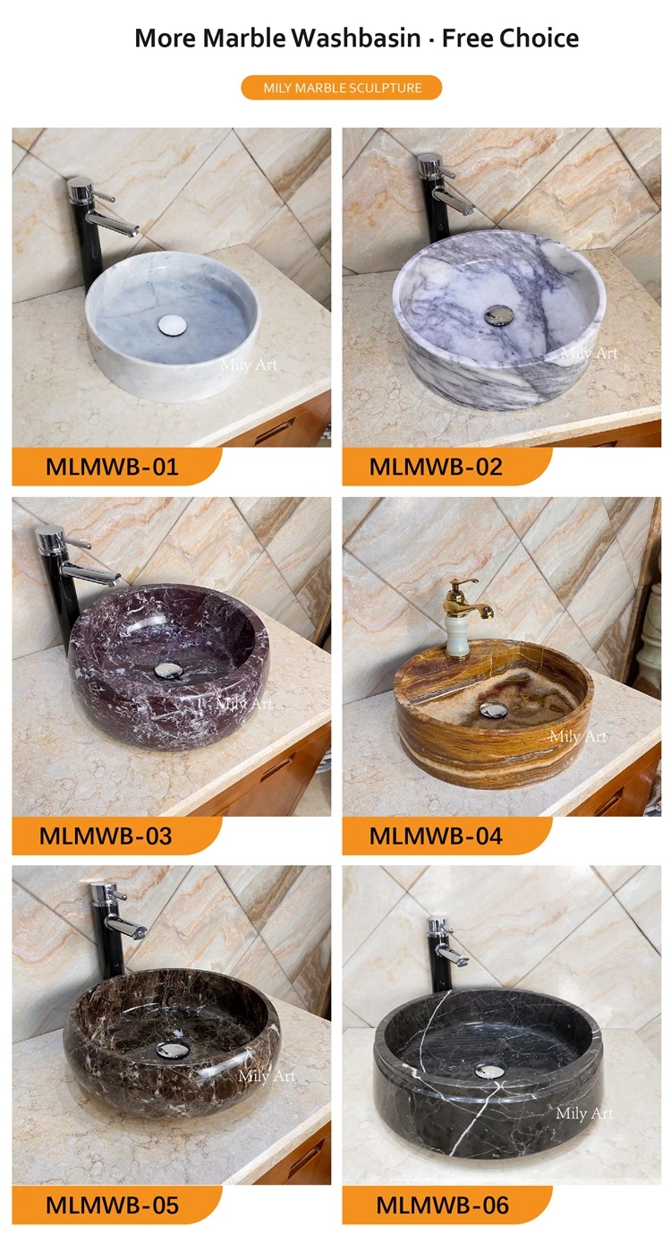 Luxury Kitchen Bathroom Natural Marble Washbasin &amp; Sinks