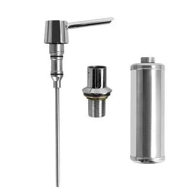 Kitchen Sinks Stainless Steel Liquid Soap Dispenser with Steel Bottle Bathroom