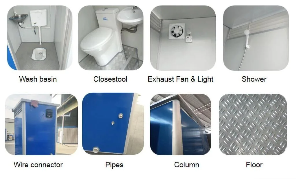 Newly Design Prefabricated Metal Portable Toilets Mobile Public Toilet